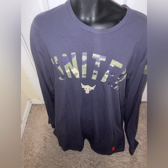 Under Armour Other - Under Armour Men's T Shirt Project Rock Veterans United Tempered Steel